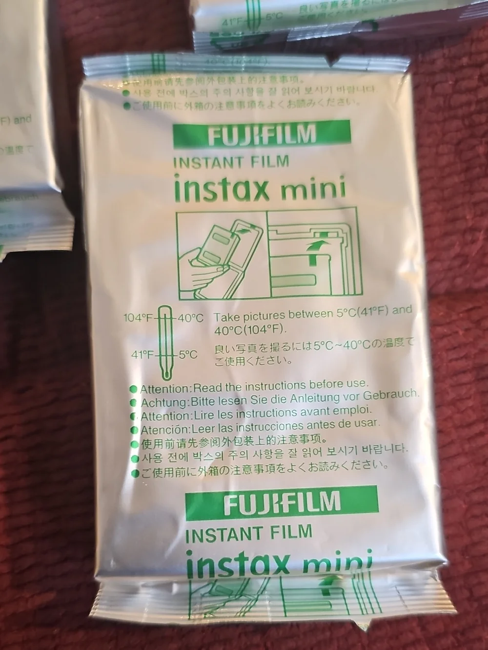10 Fujifilm Instax Mini Instant Film Packs ....total 100 Shoots. Exp. 2/2028!!